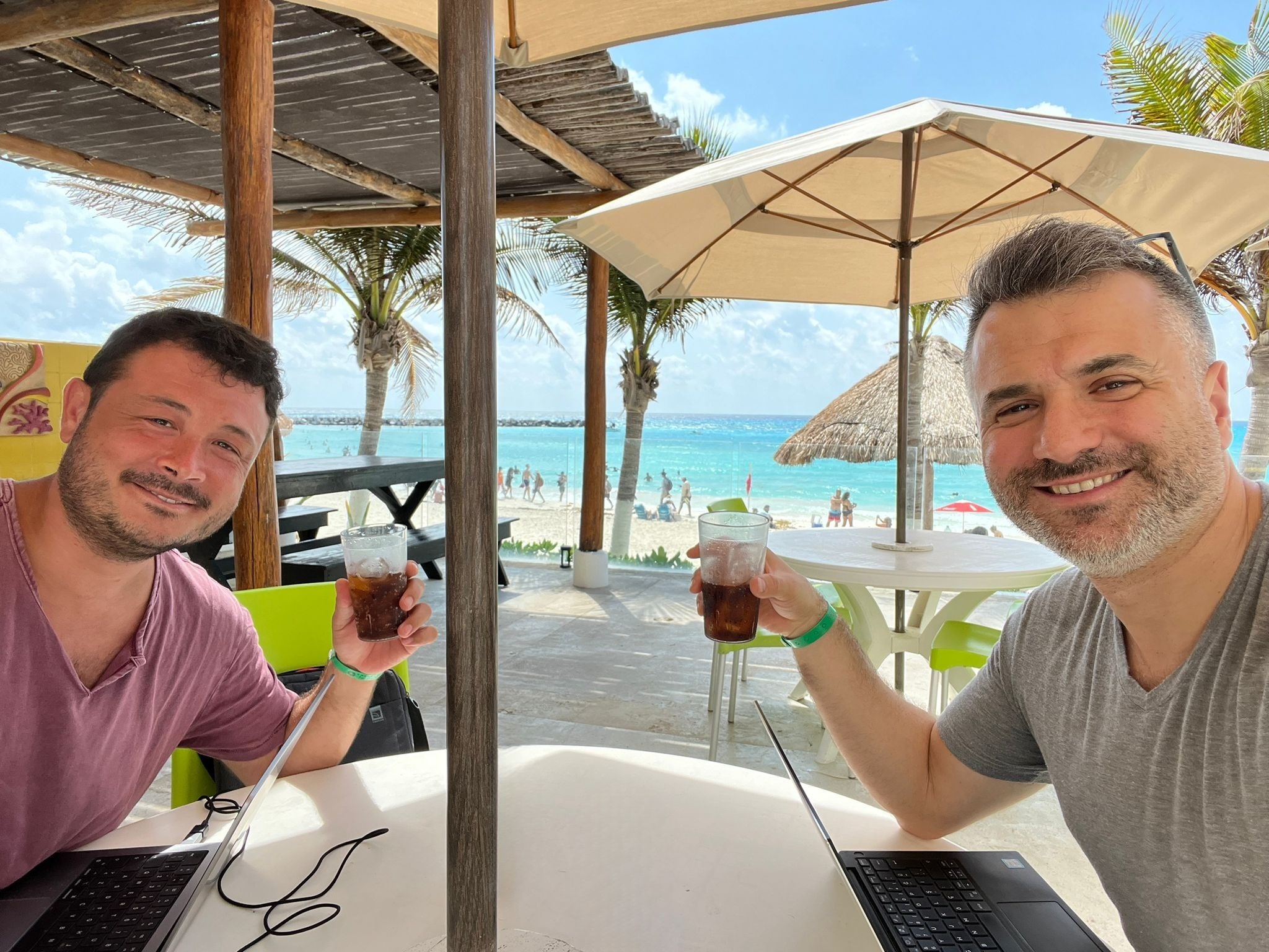 Emiliano Pasqualetti and Daniel Ruzzini Mejia Cheers Domainsbot Ownership